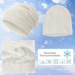 Thick Slouchy Knit Beanie | Winter Warm Soft Stretchy Hat | Unisex Casual Beanie - Image 3