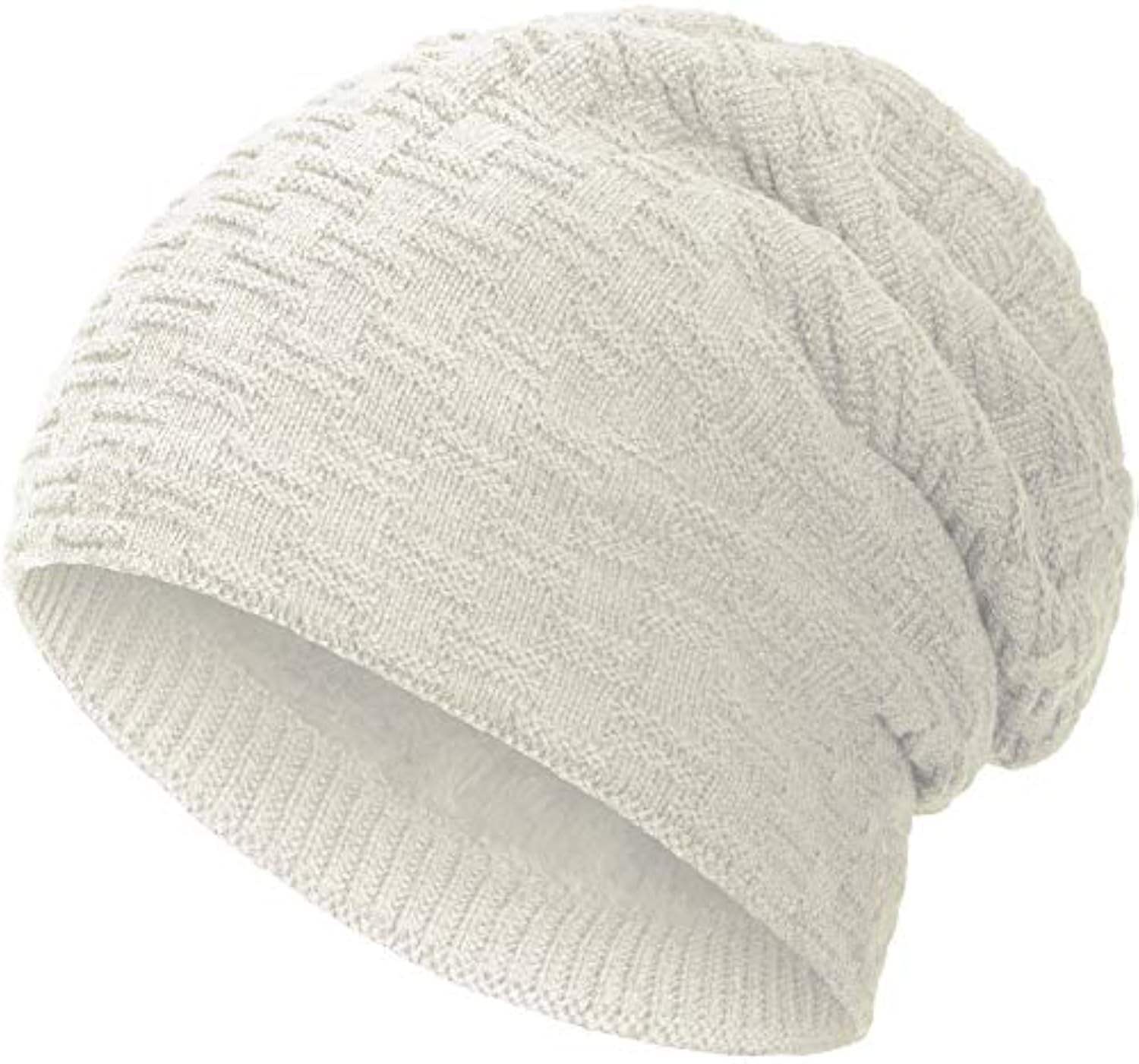 8 Thick Slouchy Knit Beanie | Winter Warm Soft Stretchy Hat | Unisex Casual Beanie - Image 1