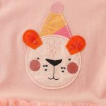 Pink Baby Tulle Dress with Gold Glitter · Cute Animal Embroidery | Long-Sleeve Princess Dress - Image 2