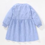 Baby Girl Long-Sleeve Dress with Rainbow Patch · Soft Polka Dot Outfit - Image 6