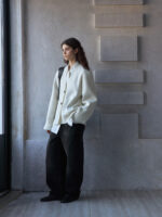 Loose-Fit Knit Cardigan – Women’s Minimalist V-Neck Wool Blend Sweater - Image 2