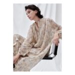 Lightweight Floral Chiffon Maxi Dress – Elegant Long-Sleeve Flowing Dress - Image 4