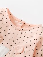 Pink Baby Girl Mouse Embroidered Dress · Long-Sleeve Soft Cotton Outfit - Image 5