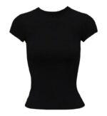 Women’s Basic Solid Color Slim Fit T-Shirt | Soft Stretch Cotton Short Sleeve Round Neck Top - Image 12
