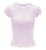 Women’s Basic Solid Color Slim Fit T-Shirt | Soft Stretch Cotton Short Sleeve Round Neck Top - Image 11