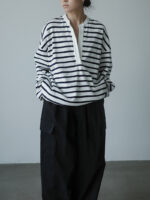 Classic Striped V-Neck Long Sleeve T-Shirt – Women’s Loose Fit Casual Top