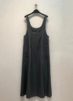 Minimalist Vintage Wide-Shoulder Pinafore Dress – Women’s Loose-Fit Long Overall Dress - Image 6