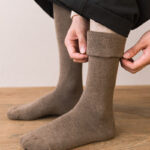 Winter Warm Wool Knee-High Socks | Unisex Thick Long Thermal Socks | Soft Breathable Wool Blend Knit Over Calf Socks - Image 3