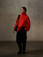 Women’s Loose High-Neck Wool Knit Sweater – Minimalist Autumn Winter Pullover - Image 7