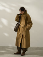 Oversized Belted Trench Coat – Women’s Relaxed Fit Long Jacket - Image 5