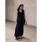 Sleeveless Knit Hooded Maxi Dress – Minimalist Slim-Fit Women’s Dress - Image 7