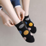 Women’s Colorful Polka Dot Ankle Socks Set | Soft Breathable Cotton Low-Cut Socks | Cute Casual Daily Boat Socks - Image 8