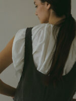 Minimalist Vintage Wide-Shoulder Pinafore Dress – Women’s Loose-Fit Long Overall Dress - Image 5