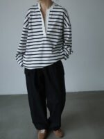 Classic Striped V-Neck Long Sleeve T-Shirt – Women’s Loose Fit Casual Top - Image 2