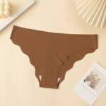 Women’s Seamless Ice Silk Panties | Low Waist Breathable Scalloped Edge Briefs | Lightweight Invisible Underwear - Image 7