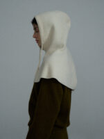 Knitted Integrated Hooded Cape – Women’s Adjustable Wool Blend Winter Hood Scarf - Image 4