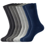 Men’s Mid-Calf Cotton Socks 4-Pack | Breathable Everyday Crew Socks– 4-Pack
