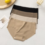 Women’s Seamless Ice Silk Panties Set | High-Waist Breathable Shaping Briefs | Lightweight Invisible Underwear 4-Pack - Image 2