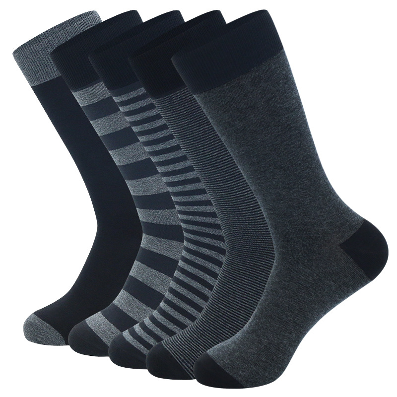 O1CN01RVvfDs2DPJI3Vzc6q_!!2830078601-0-cib Men’s Crew Socks 5-Pack | Soft Breathable Business Casual Socks (S | M | L | XL) - Image 1