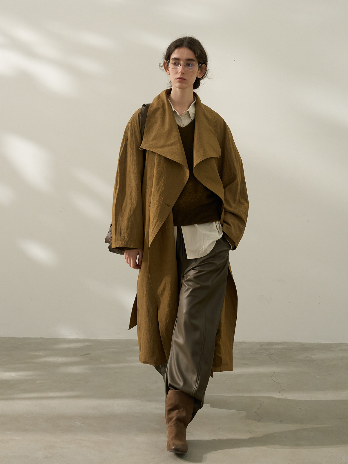 O1CN01RzSYrV2Det7pOnEDp_!!2215330128635-0-cib Oversized Belted Trench Coat – Women’s Relaxed Fit Long Jacket - Image 1