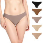 Women’s Seamless Ice Silk Panties | Low Waist Breathable Scalloped Edge Briefs | Lightweight Invisible Underwear