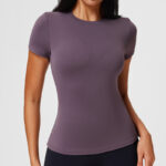 Women’s Seamless Stretch Sports T-Shirt – Breathable Quick-Dry Yoga & Workout Top - Image 2