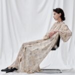 Lightweight Floral Chiffon Maxi Dress – Elegant Long-Sleeve Flowing Dress