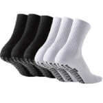 Anti-Slip Athletic Crew Socks 5-Pack | Cushioned Performance Training Socks