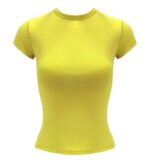 Women’s Basic Solid Color Slim Fit T-Shirt | Soft Stretch Cotton Short Sleeve Round Neck Top - Image 10