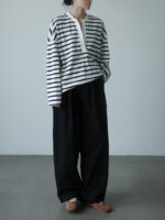 Classic Striped V-Neck Long Sleeve T-Shirt – Women’s Loose Fit Casual Top - Image 3