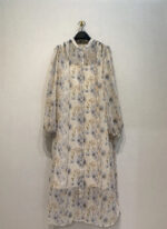 Lightweight Floral Chiffon Maxi Dress – Elegant Long-Sleeve Flowing Dress - Image 6