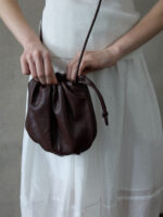 Soft Drawstring Mini Bag – Women’s Minimalist PU Leather Crossbody Shoulder Bag - Image 2