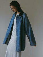 Vintage Loose Patch Collar Jacket – Women’s Relaxed-Fit Overshirt - Image 4