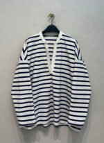 Classic Striped V-Neck Long Sleeve T-Shirt – Women’s Loose Fit Casual Top - Image 7