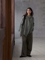 Women’s Loose High-Neck Knit Sweater – Elegant Casual Pullover for Autumn/Winter