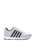 Men’s Ice Grey Sneakers with Navy Stripes | Lightweight & Breathable Casual Running Shoes - Image 2