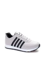 Men’s Ice Grey Sneakers with Navy Stripes | Lightweight & Breathable Casual Running Shoes - Image 3