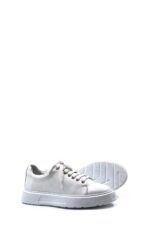 Men’s White Lace-Up Casual Sneakers | Minimalist White Shoes / Lightweight Everyday Comfort Shoes - Image 2