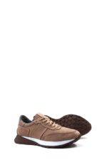 Men’s Brown Retro Lace-Up Casual Sneakers | Suede-Style Running Shoes / Lightweight Daily Comfort - Image 2