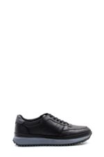 Men’s All-Black Lace-Up Casual Sneakers | Durable Anti-Slip Everyday Walking Shoes - Image 4