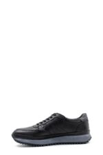 Men’s All-Black Lace-Up Casual Sneakers | Durable Anti-Slip Everyday Walking Shoes - Image 3
