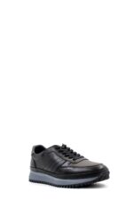Men’s All-Black Lace-Up Casual Sneakers | Durable Anti-Slip Everyday Walking Shoes - Image 2