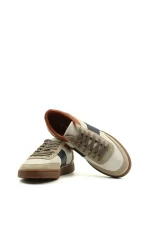 Men’s Retro Genuine Leather Casual Sneakers | Color-Block Design | Low-Top Lace-Up Comfort Shoes - Image 2