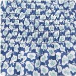 Blue Floral Baby Top with Puff Sleeves | Smocked Front Design · Soft & Breathable Cotton - Image 4